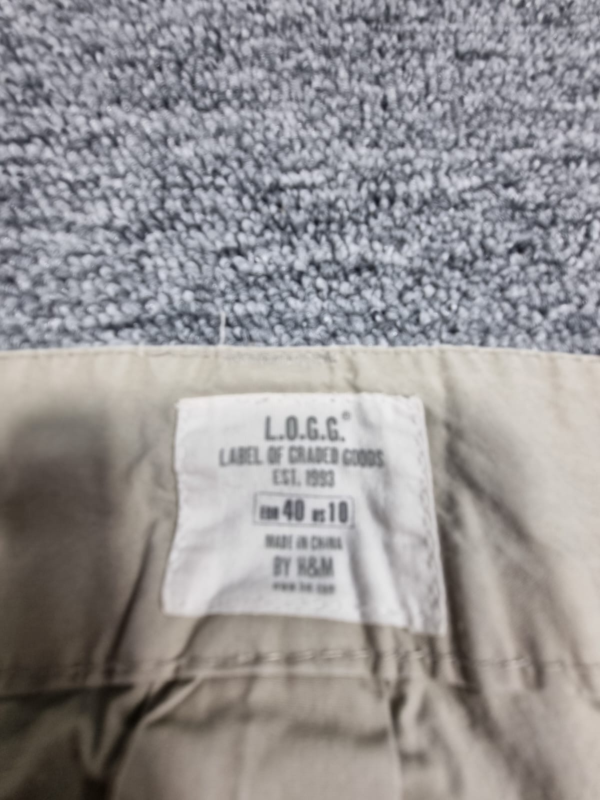 Pantaloni Cargo Bej Talie Joasă Buzunare Laterale Y2K