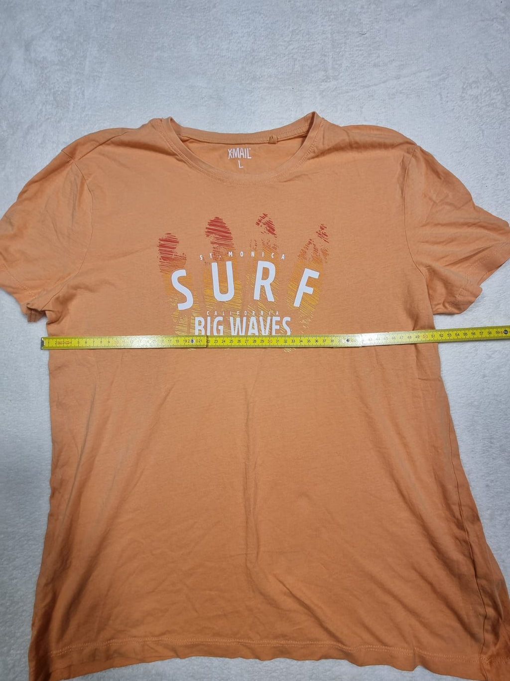 Tricou X-Mail – Surf Big Waves, Portocaliu Piersică, L