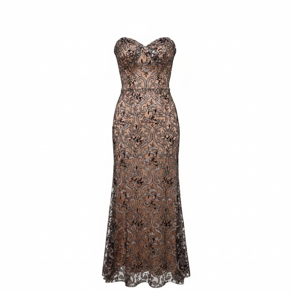 Rochie de Seară cu Dantelă și Paiete Cherry Koko