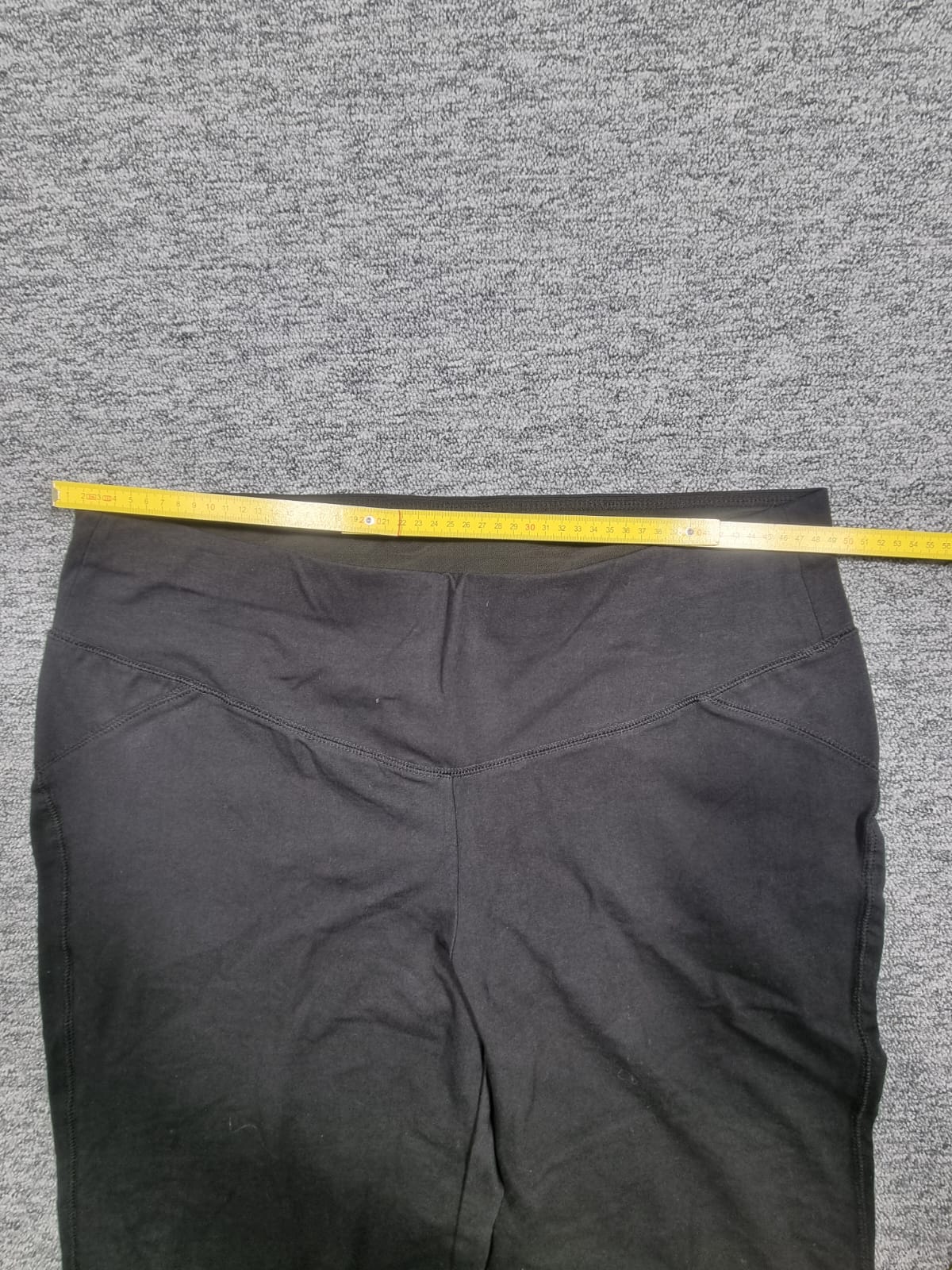 Pantaloni Flare Negri Jersey Talie Încrucișată Yoga
