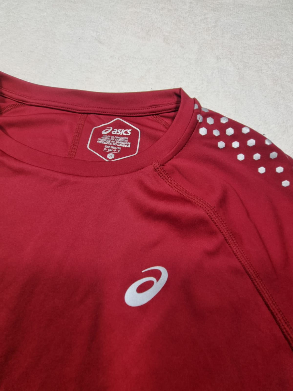 Tricou Sport Asics – Roșu, Mânecă Scurtă, S