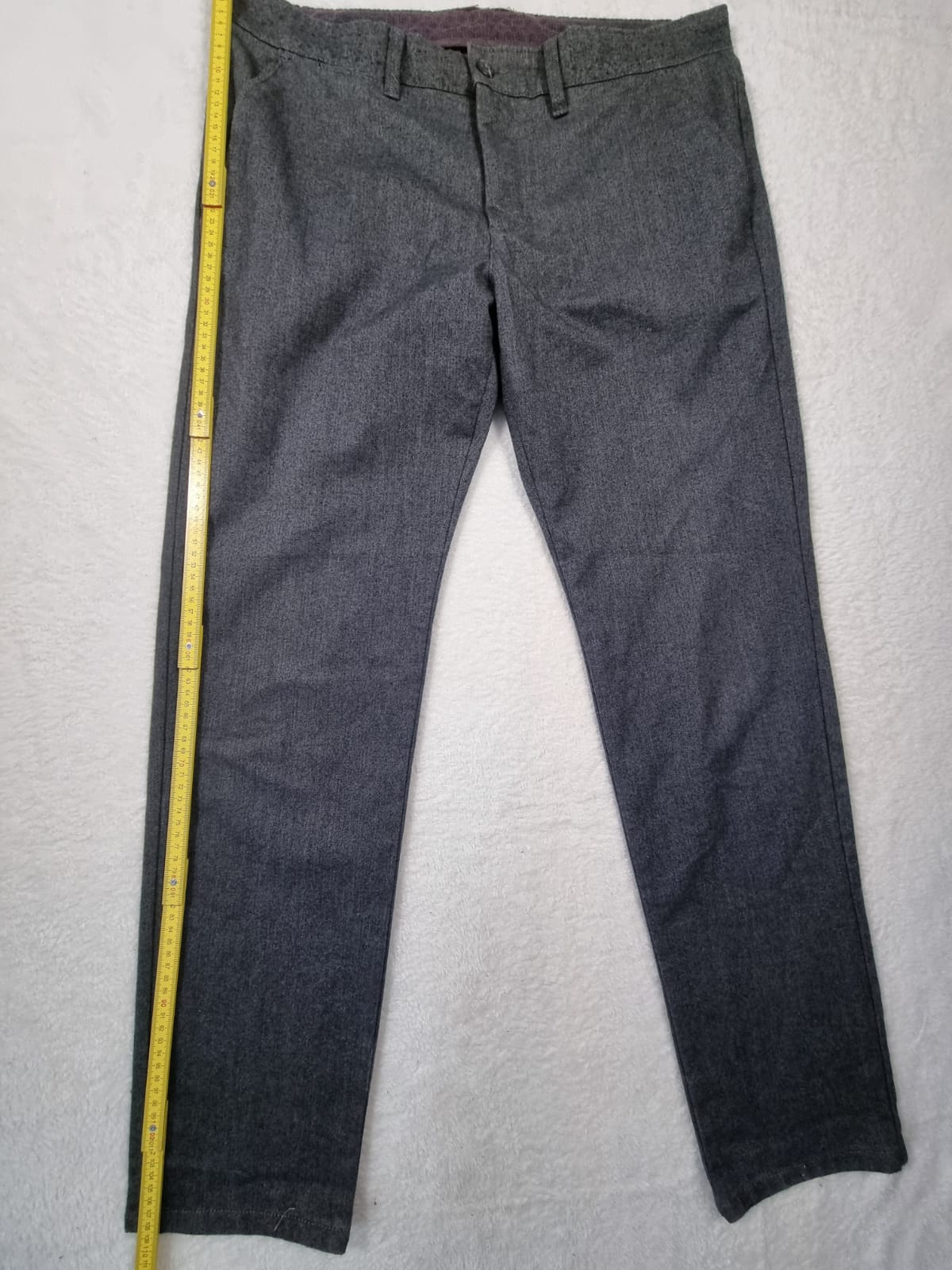 Pantaloni Bărbați Stofă Gri Clasic – Talia 50