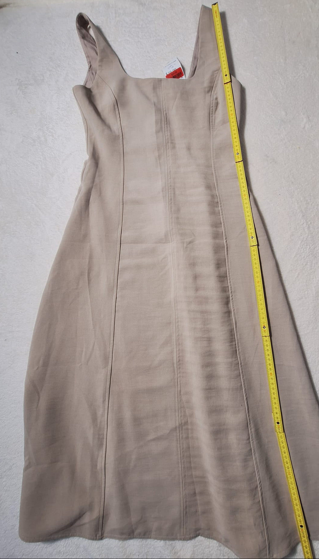 Rochie Midi Bej cu Bretele Late – Mărime 8 US