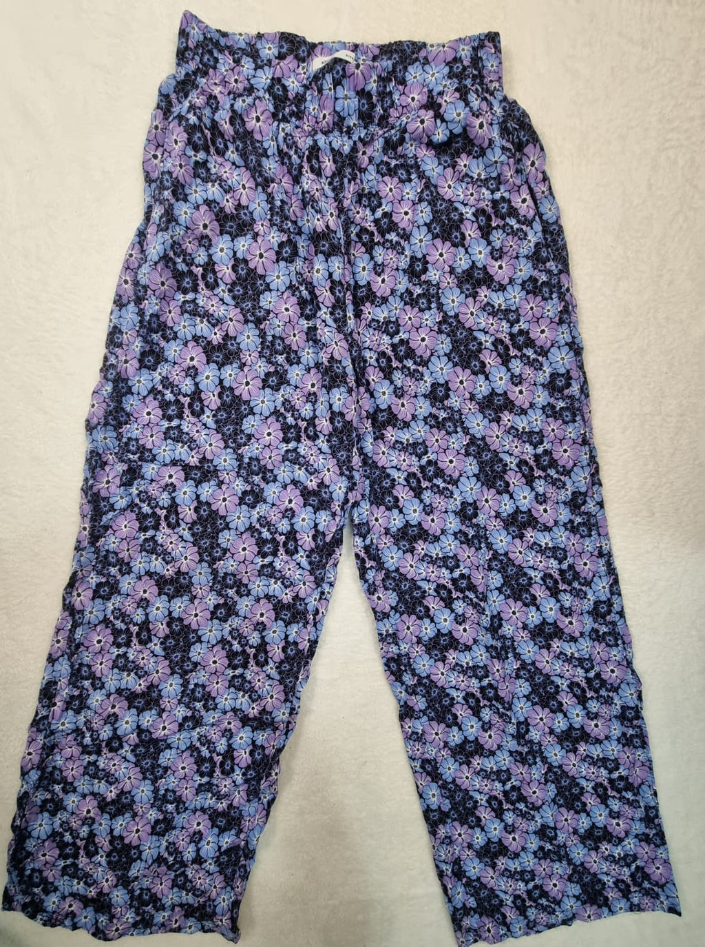 Pantaloni Roz cu Albastru de Vară Sinsay – Mărimea L