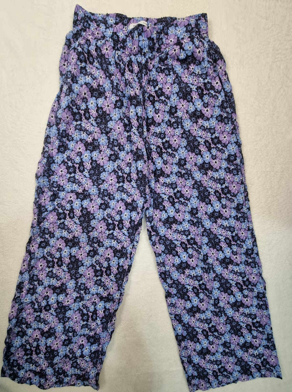 Pantaloni Roz cu Albastru de Vară Sinsay – Mărimea L