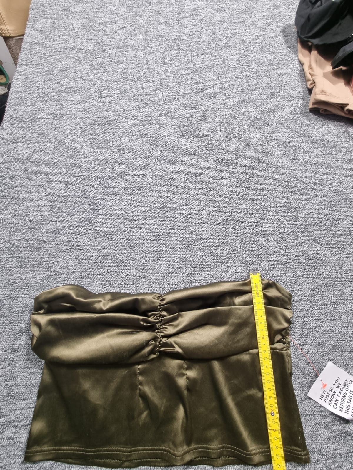 Top Bandeau Kaki ASOS Design NWT