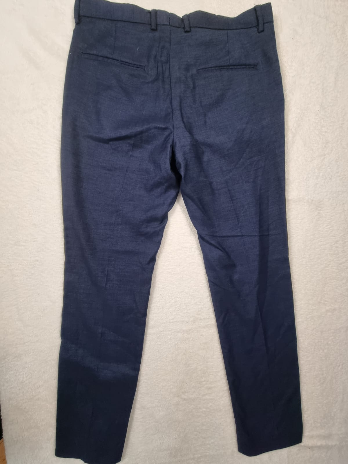 Pantaloni Stofă Albaștri H&M Skinny Fit Mărimea 50