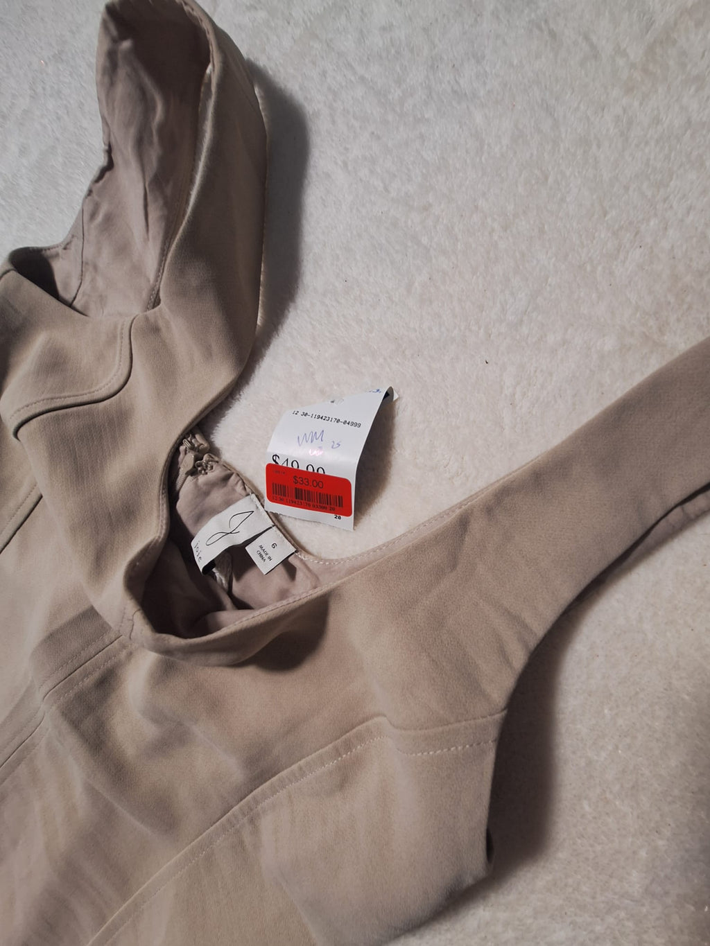 Rochie Midi Bej cu Bretele Late – Mărime 8 US