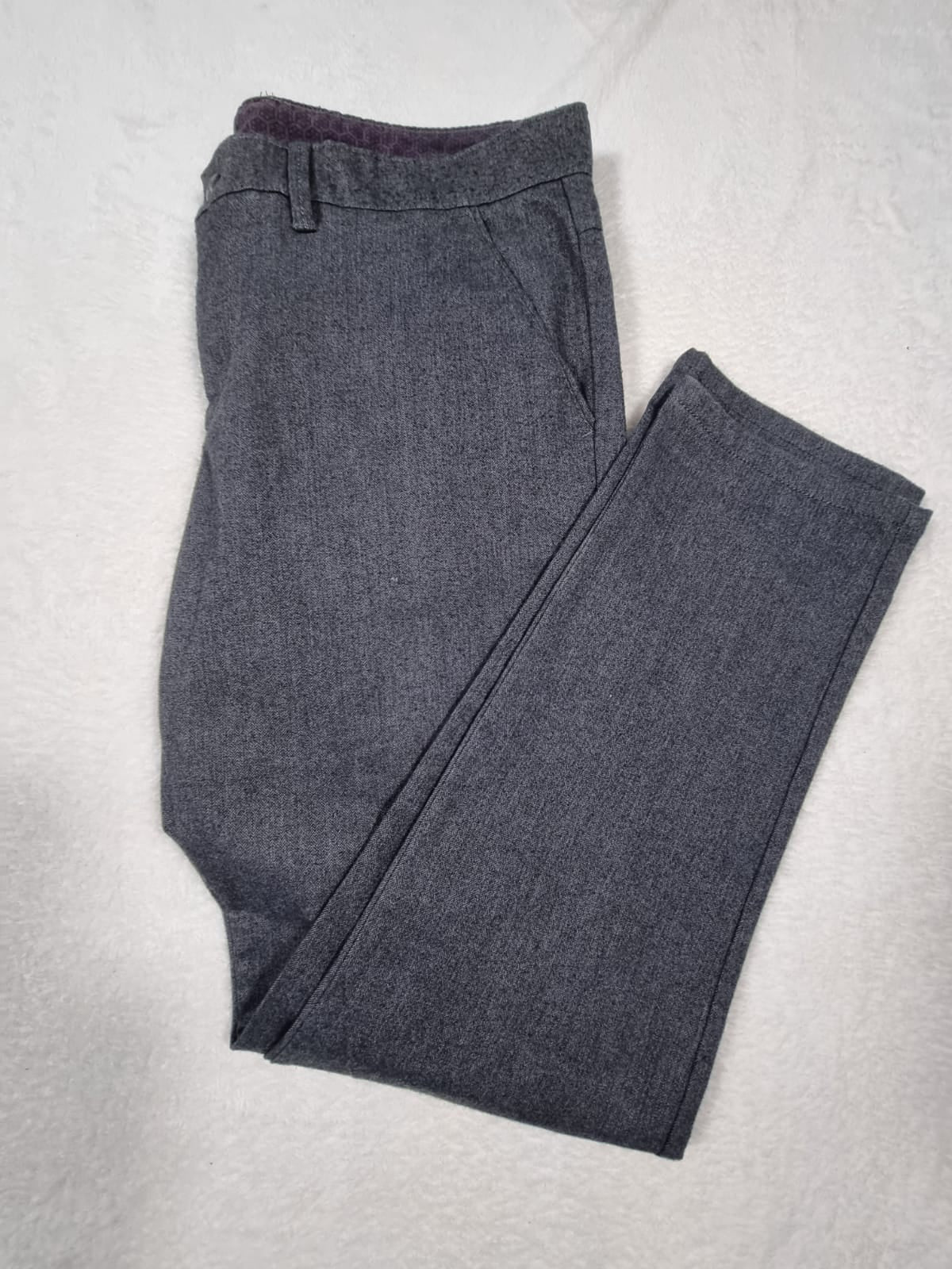 Pantaloni Bărbați Stofă Gri Clasic – Talia 50