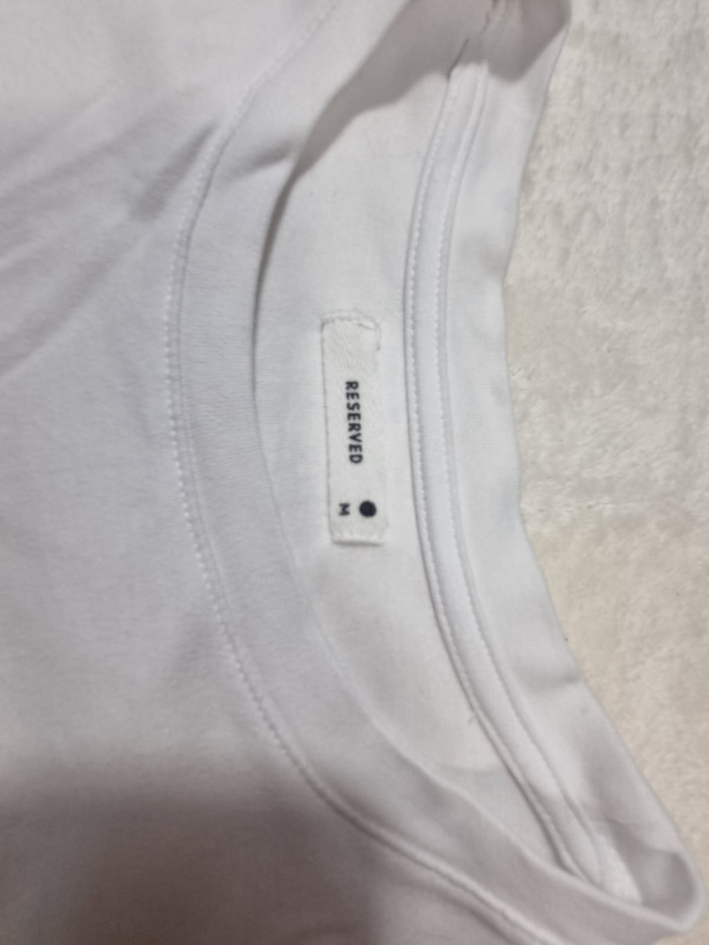 Tricou Alb Reserved Imprimeu Art M