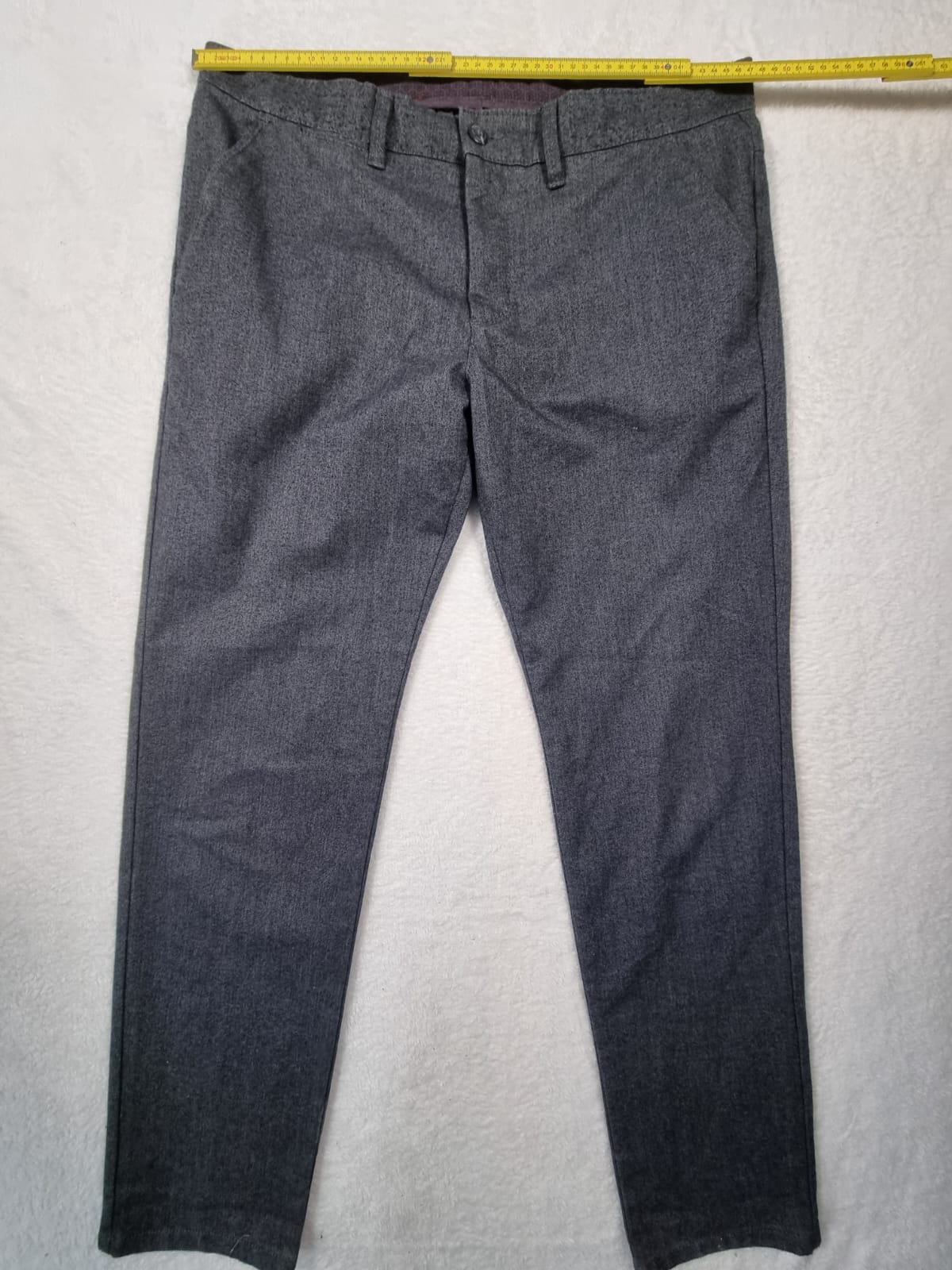 Pantaloni Bărbați Stofă Gri Clasic – Talia 50