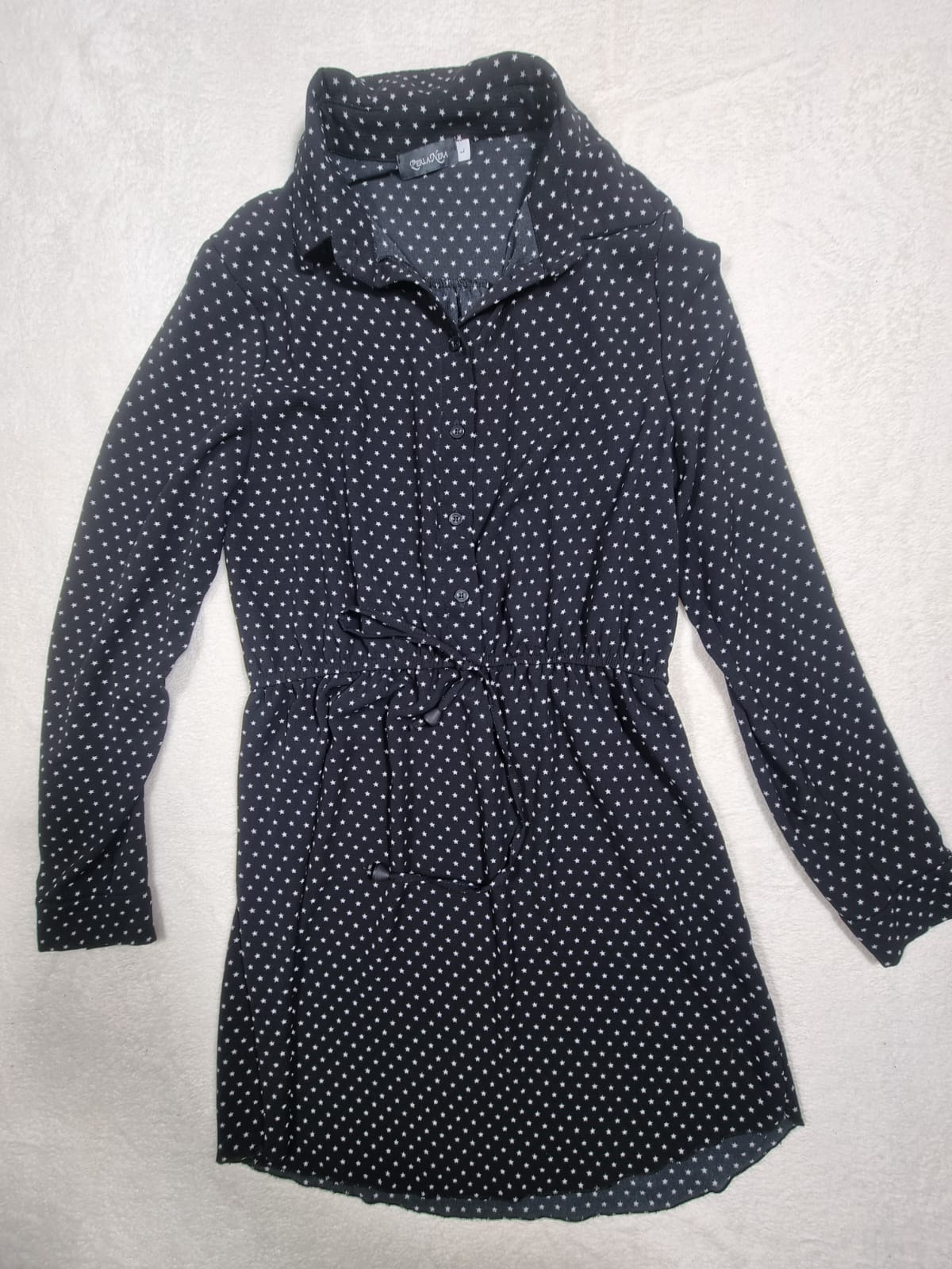 Rochie Cămașă Perla Nera – Imprimeu Stele, L