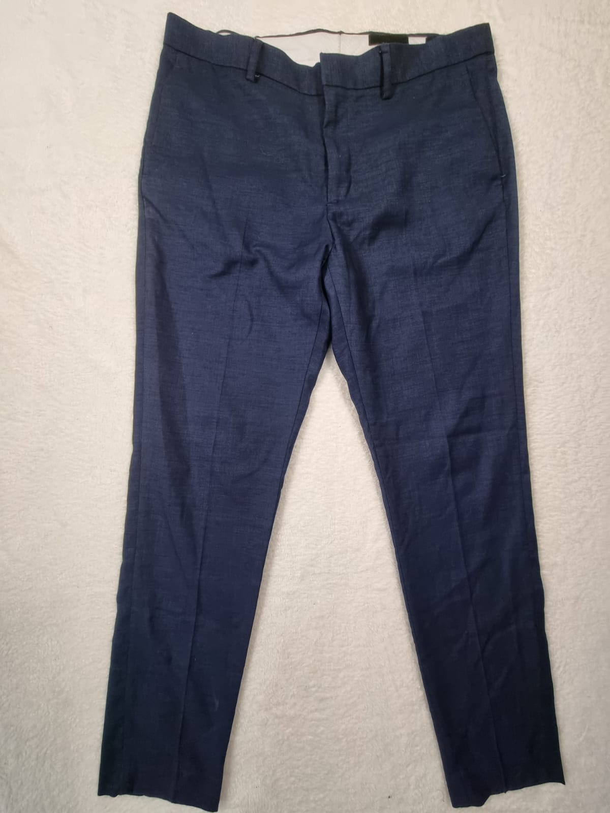 Pantaloni Stofă Albaștri H&M Skinny Fit Mărimea 50