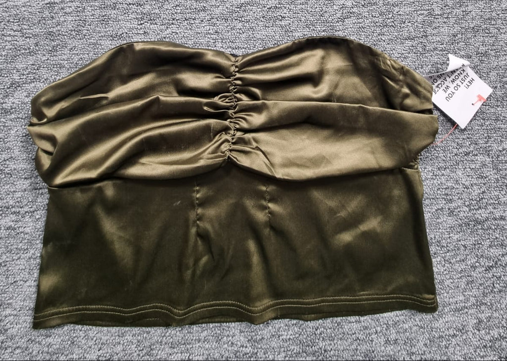 Top Bandeau Kaki ASOS Design NWT