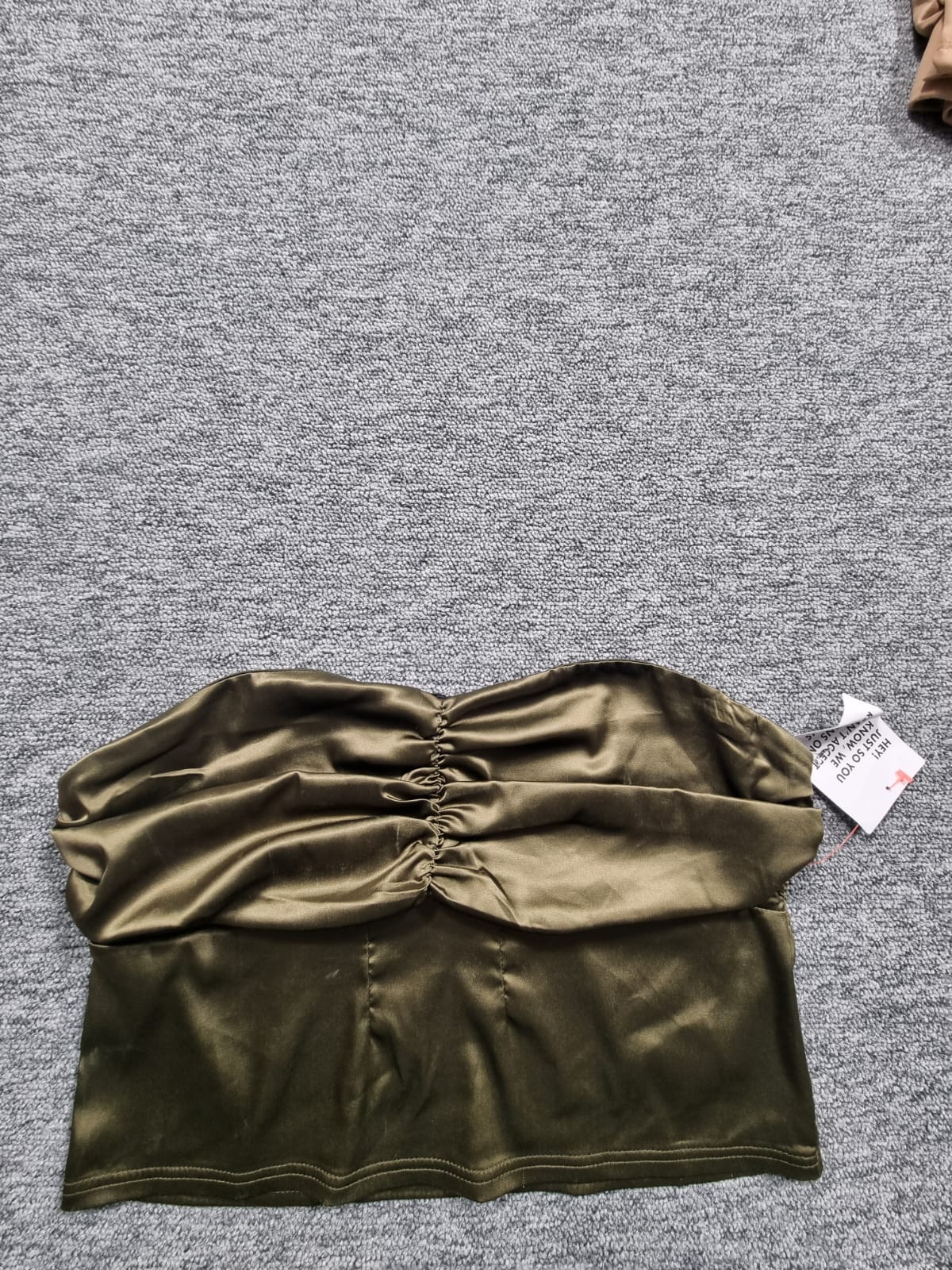 Top Bandeau Kaki ASOS Design NWT