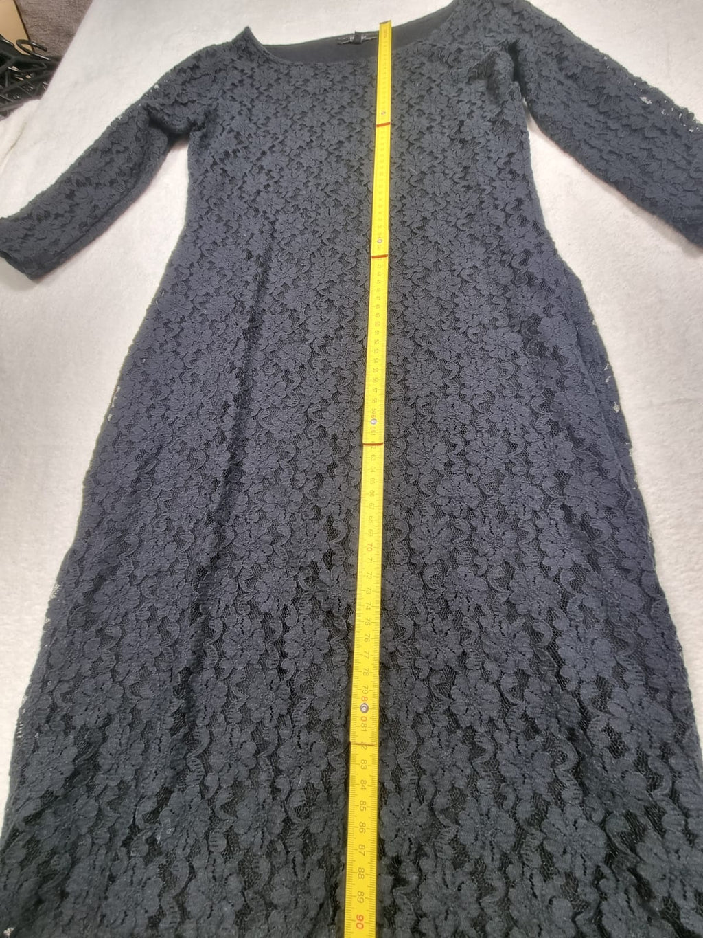 Rochie Bodycon Dantela Neagră – Mâneci 3/4